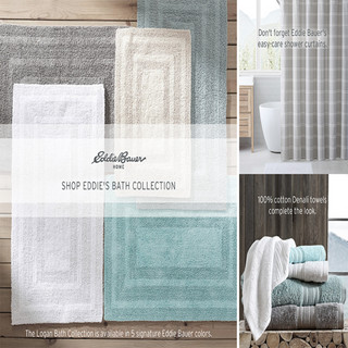 Thumbnail 22: Eddie Bauer Eddie Bauer 2 Pc Logan Reversible Tufted Bath Rug Set 