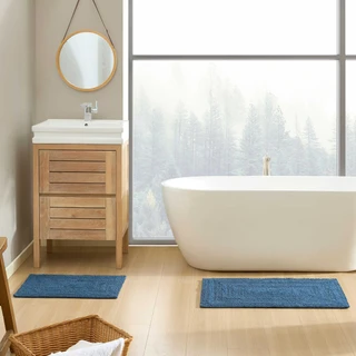 Thumbnail 6: Eddie Bauer Eddie Bauer 2 Pc Logan Reversible Tufted Bath Rug Set 