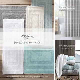 Thumbnail 11: Eddie Bauer Eddie Bauer 2 Pc Logan Reversible Tufted Bath Rug Set 
