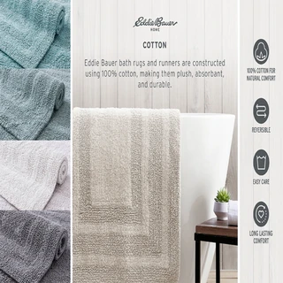 Thumbnail 8: Eddie Bauer Eddie Bauer 2 Pc Logan Reversible Tufted Bath Rug Set 