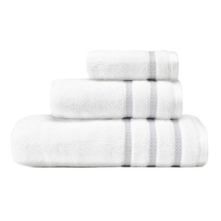 Thumbnail 1: Vera Wang Vera Wang 3 Pc. Textured Trellis Terry Towel Set Grey 