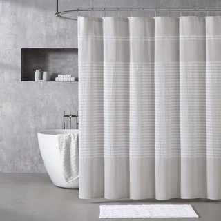 Thumbnail 6: Vera Wang Vera Wang Seersucker Stripe Shower Curtain 