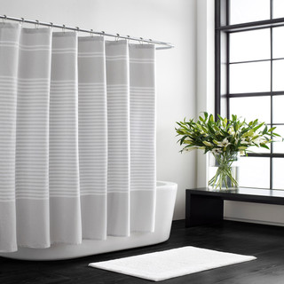 Thumbnail 1: Vera Wang Vera Wang Seersucker Stripe Shower Curtain 