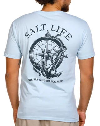 Thumbnail 1: Salt Life Salt Life Mens The Sea Will Let You Free Tee 
