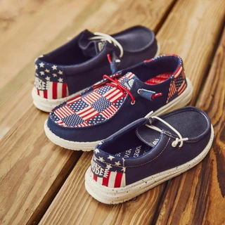 Thumbnail 15: Hey Dude Hey Dude Boys Wally Americana Slip On Shoes 