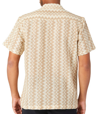 Thumbnail 2: RODE Rode Mens Crochet Yarn Dye Button Down Shirt 