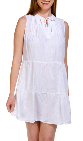 Thumbnail 1: Dash Dash Womens Sleeveless Pintuck Trim Dress 