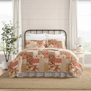 Thumbnail 1: Laura Ashley Laura Ashley Henrietta Patchwork Reversible Quilt Set 