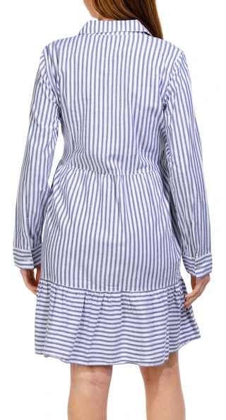 Thumbnail 2: Dash Dash Womens Striped Long Sleeve Swing Dress 
