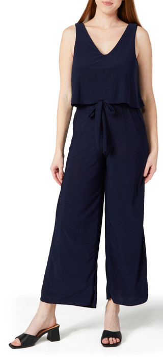 Thumbnail 1: C'est La Vie C'est La Vie Womens Short Sleeve Solid Jumpsuit 