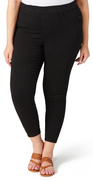 Thumbnail 1: Tahari Tahari Plus 28 in Mid Rise Comfort Luxe Ankle Jeans 