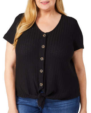 Thumbnail 2: Workshop Workshop Plus Short Sleeve Buttoned Sweater 