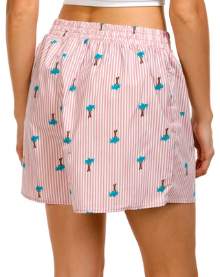 Thumbnail 4: No Comment No Comment Juniors Palm Tree Stripe Boxer Shorts 