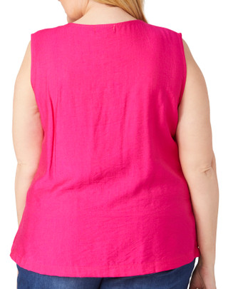 Thumbnail 4: RUNWAY READY Runway Ready Plus Sleeveless Buttoned Top 