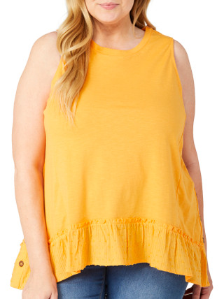 Thumbnail 1: Kaktus Kaktus Plus Sleeveless Cotton Slub Top 