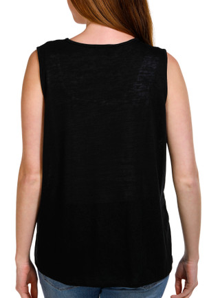 Thumbnail 4: Tint & Shadow Tint & Shadow Petite Crochet Trim Sleeveless Top 
