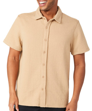 Thumbnail 1: Distortion Distortion Men's Short Sleeve Jacquard Knit Buttoned Polo 