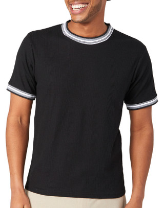 Thumbnail 1: Distortion Distortion Men's Short Sleeve Jacquard Knit Tee 