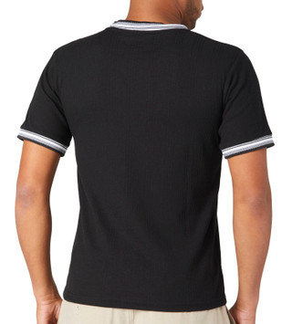 Thumbnail 2: Distortion Distortion Men's Short Sleeve Jacquard Knit Tee 