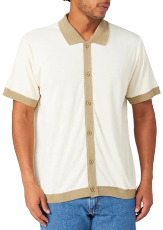 Thumbnail 1: Modern Culture Modern Culture Men's Short Sleeve Cutler Knit Polo 
