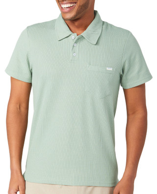 Thumbnail 1: Laguna Laguna Men's Short Sleeve Sweater Rib Knit Polo 