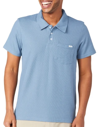 Thumbnail 1: Laguna Laguna Men's Short Sleeve Sweater Rib Knit Polo 