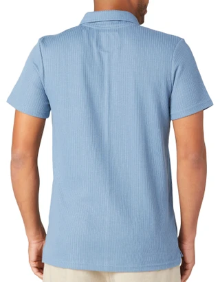 Thumbnail 2: Laguna Laguna Men's Short Sleeve Sweater Rib Knit Polo 
