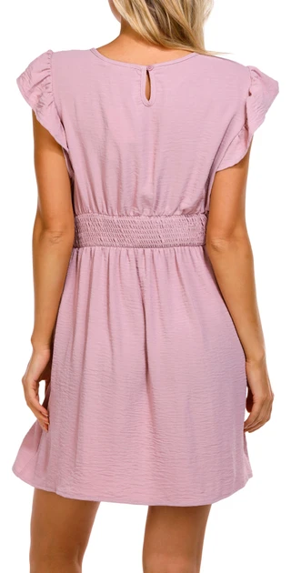 Thumbnail 2: No Comment No Comment Juniors Flutter Sleeve Mini Dress 