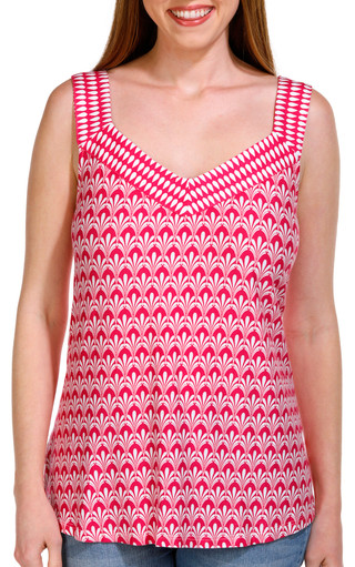 Thumbnail 2: Juniper + Lime Juniper + Lime Petite Sleeveless V-Neck Floral Print Top 