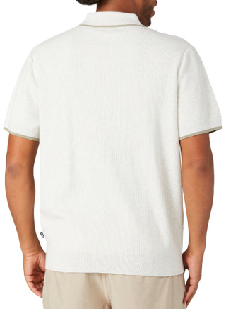 Thumbnail 4: DKNY DKNY Mens Wave Sweater Solid Knit Polo Shirt 