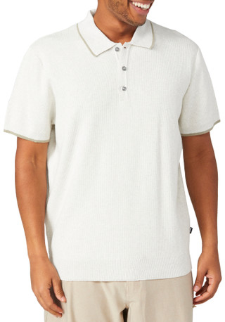 Thumbnail 2: DKNY DKNY Mens Wave Sweater Solid Knit Polo Shirt 