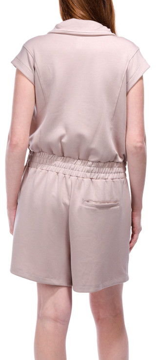 Thumbnail 3: APANA Apana Womens Short Sleeve Front Zip Romper 