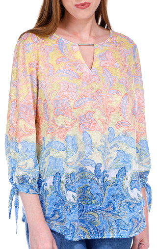Thumbnail 1: Ruby Road Ruby Road Womens 3/4 Sleeve Printed Top 