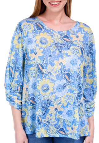 Thumbnail 2: Ruby Road Ruby Road Womens 3/4 Sleeve Printed Top 