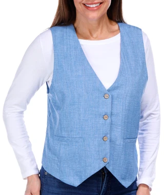 Thumbnail 8: Soho Soho Womens Sleeveless Buttoned Vest 