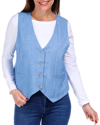 Thumbnail 2: Soho Soho Womens Sleeveless Buttoned Vest 