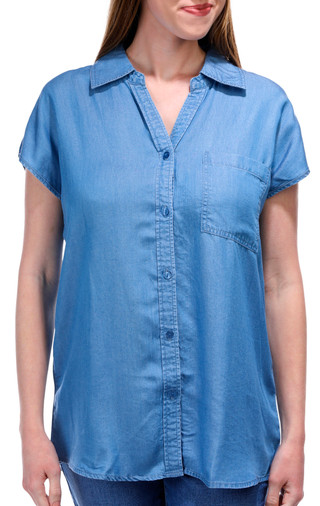 Thumbnail 4: BUNULU Bunulu Womens Short Sleeve Buttoned Top 