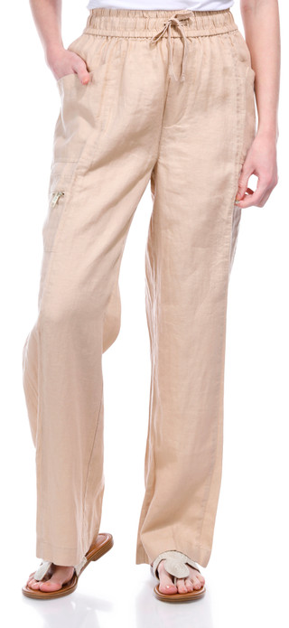 Thumbnail 2: DKNY DKNY Womens Pull On Linen Cargo Pants 