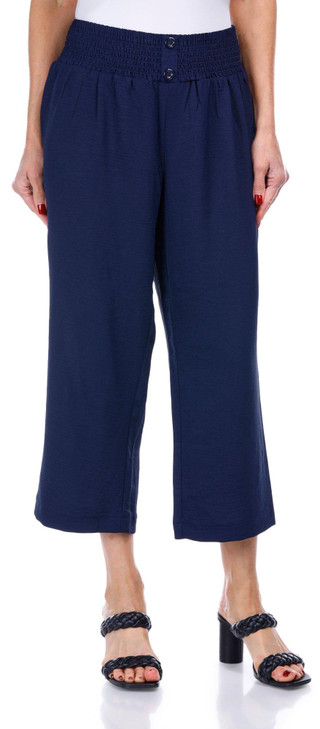 Thumbnail 1: Soho Soho Womens Pull On Smocked Waist Capris 