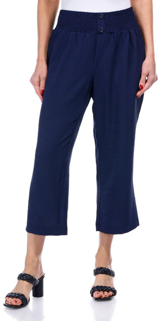 Thumbnail 4: Soho Soho Womens Pull On Smocked Waist Capris 