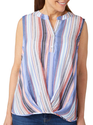 Thumbnail 1: Coral Bay Coral Bay Womens Sleeveless Henley Tank 