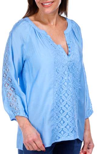 Thumbnail 1: Erin London Erin London Womens 3/4 Sleeve Raglan Top 