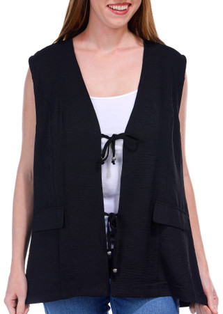 Thumbnail 8: CHLOE + JASMINE Chloe + Jasmine Womens Sleeveless Double Tie Front Top 