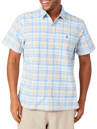 Thumbnail 2: IZOD Izod Mens Plaid Woven Short Sleeve Shirt 