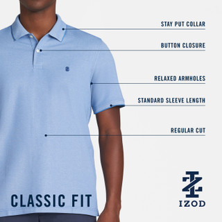 Thumbnail 5: IZOD IZOD Mens Solid Advantage Polo Shirt 