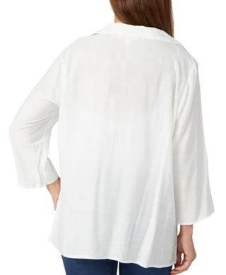 Thumbnail 2: Coral Bay Coral Bay Womens Split Neck 3/4 Sleeve Top 