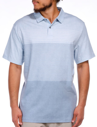 Thumbnail 3: PGA TOUR PGA TOUR Men's Stripe Printed Short Sleeve Polo 