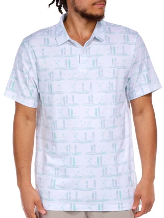 Thumbnail 1: PGA TOUR PGA TOUR Men's Surf Board Short Sleeve Polo 