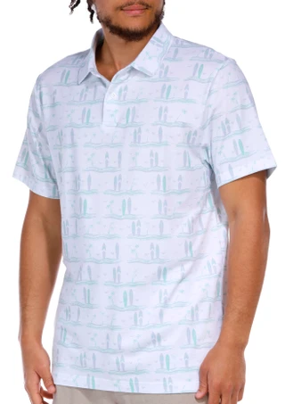Thumbnail 3: PGA TOUR PGA TOUR Men's Surf Board Short Sleeve Polo 