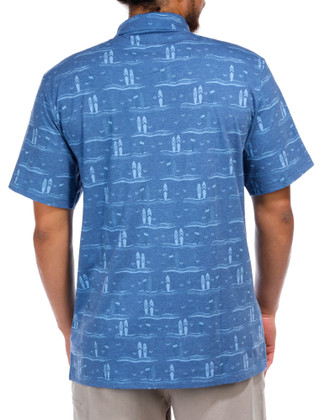 Thumbnail 2: PGA TOUR PGA TOUR Men's Surf Board Short Sleeve Polo 